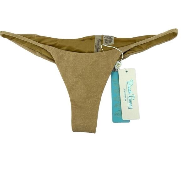 Beach Bunny Gold Metallic Jordan Tango Bottom  14 2XL - Picture 2 of 4